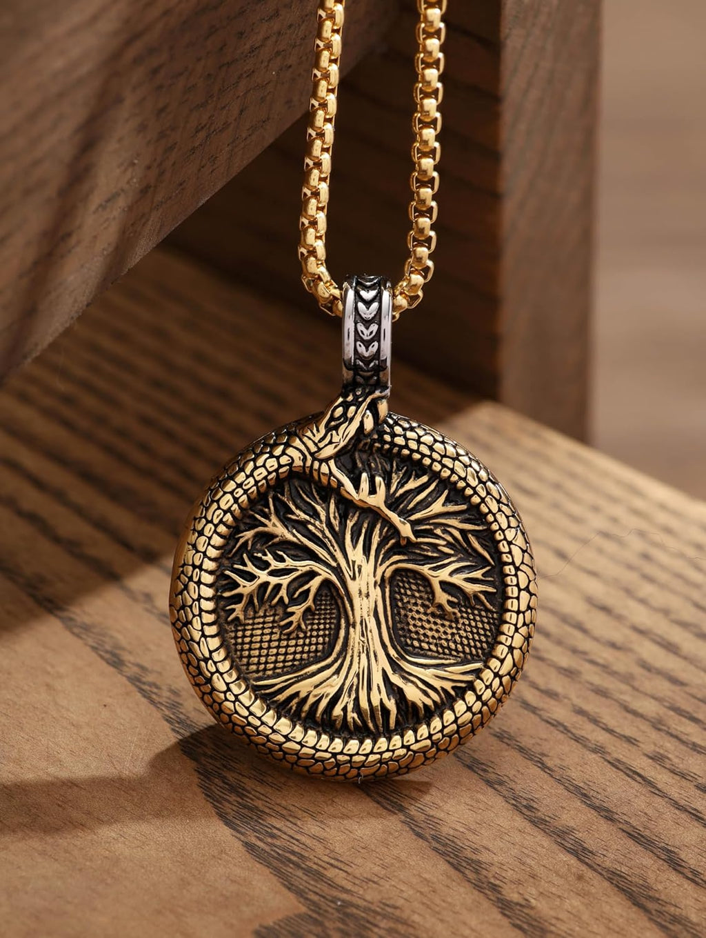 HAQUIL Viking Celtic Wiccan Tree of Life Pendant Necklace, Tree of Life Jewelry Gifts for Men and Women