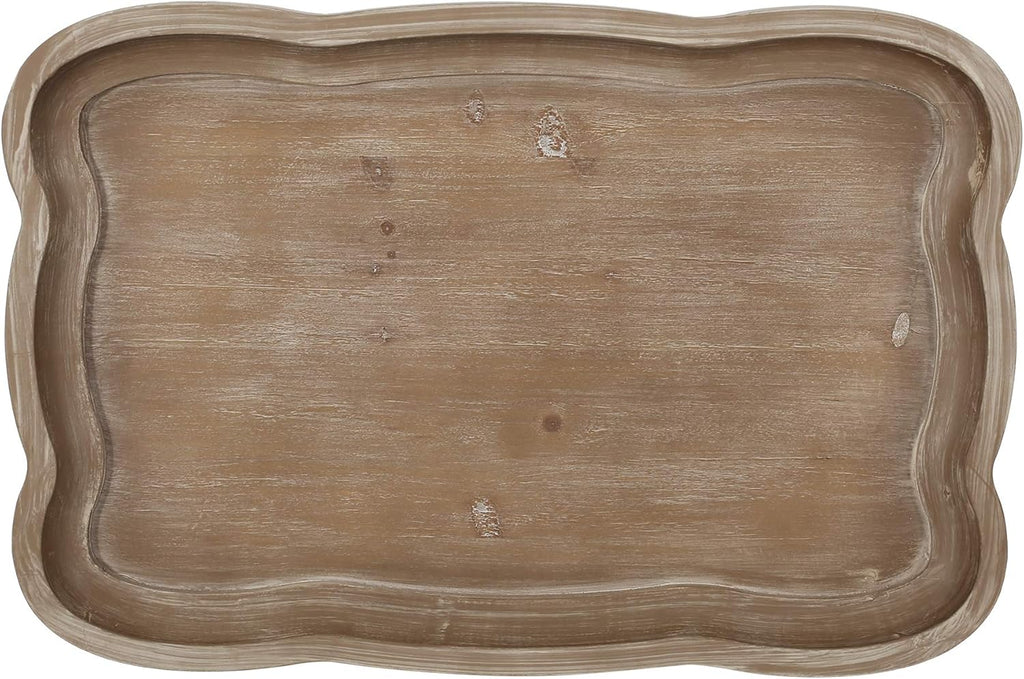 Christopher Knight Home Esther French Country Accent Table with Rectangular Top, Natural + Distressed White