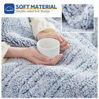 SEALY Electric Blanket Heated Throw 50"x60" Soft Double Sherpa Super Cozy with 6 Fast Heating Levels & 2-10 Hours Auto-Off, Over-Heat Protection, Machine Washable, Charcoal
