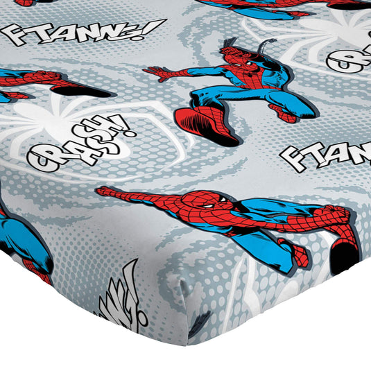 Jay Franco Marvel Spidey and His Amazing Friends Team Spidey Twin Size Sheet Set - 3 Piece Set Super Soft and Cozy Kid’s Bedding - Fade Resistant Microfiber Sheets (Official Marvel Product)