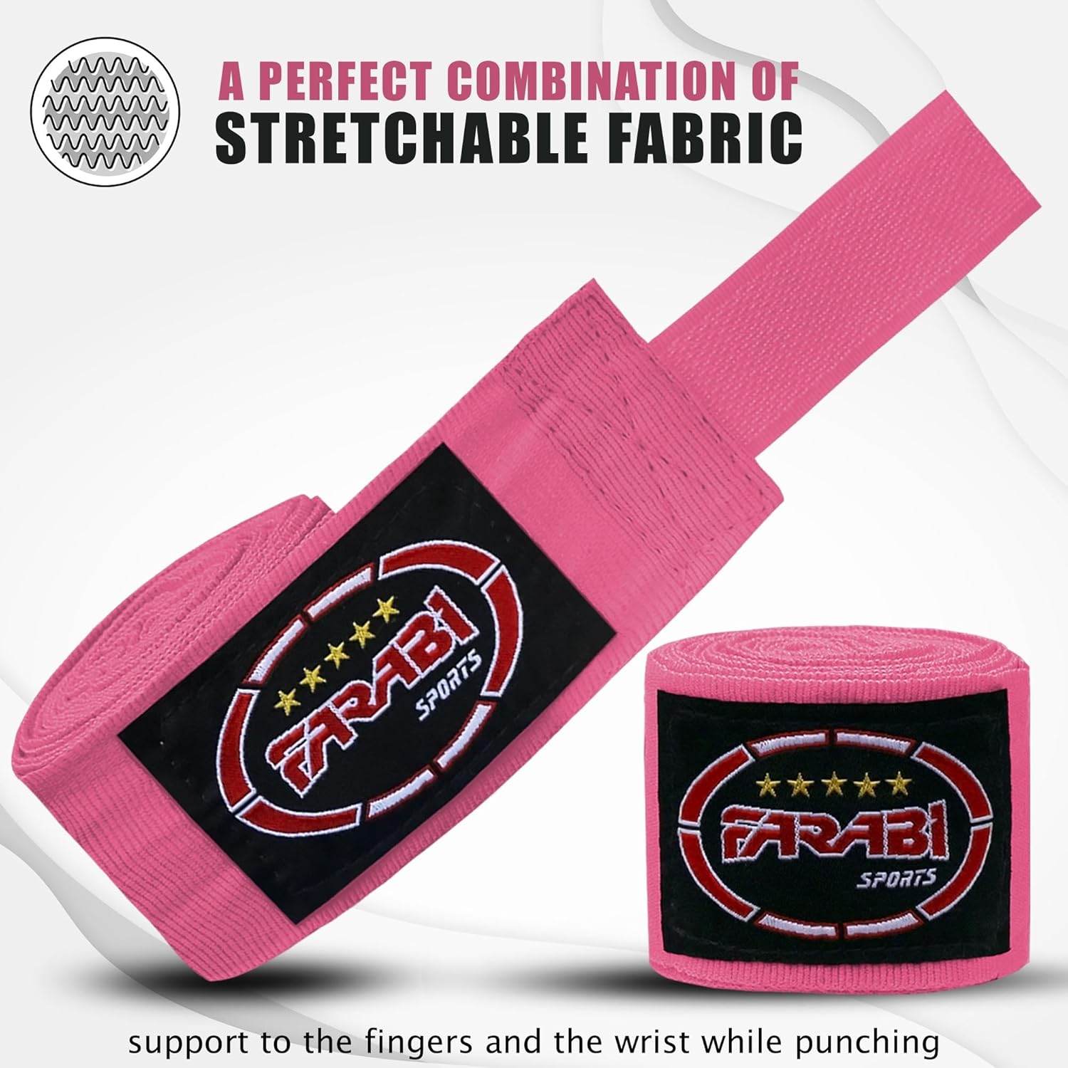 FARABI Kids Boxing Hand Wraps 2.5 Meters Junior Hand Wraps Boxing Hand Wraps Muay Thai Hand Wraps MMA Boxing Hand Wraps Men Boxing Hand Wraps Kids Boxing Hand Wraps Inner Gloves