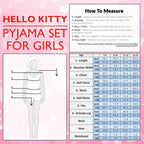 Hello Kitty Girls Pajamas Set, Comfortable Loungewear – Gifts for Girls (11-12 Years, Pink)