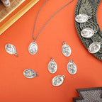 10 Pcs St Michael Medal Saint Michael Pendant,St Michael Pendant for Archangel Michael Necklace,San Miguel Arcangel Medalla Religious Medals for Men Women