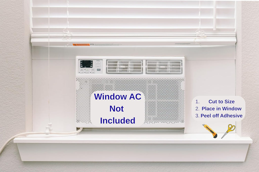 Surround Insulation Side Panels White for Window AC Unit Indoor Air Conditioner Cover for Winter and Summer