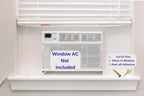 Surround Insulation Side Panels White for Window AC Unit Indoor Air Conditioner Cover for Winter and Summer