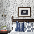 Orainege Gray Floral Wallpaper Peel and Stick Wallpaper Self Adhesive Floral Contact Paper Waterproof 17.7 in ×118.1 in Removable Wallpaper for Bedroom Bathroom Cabinets Decor - Grand Goldman