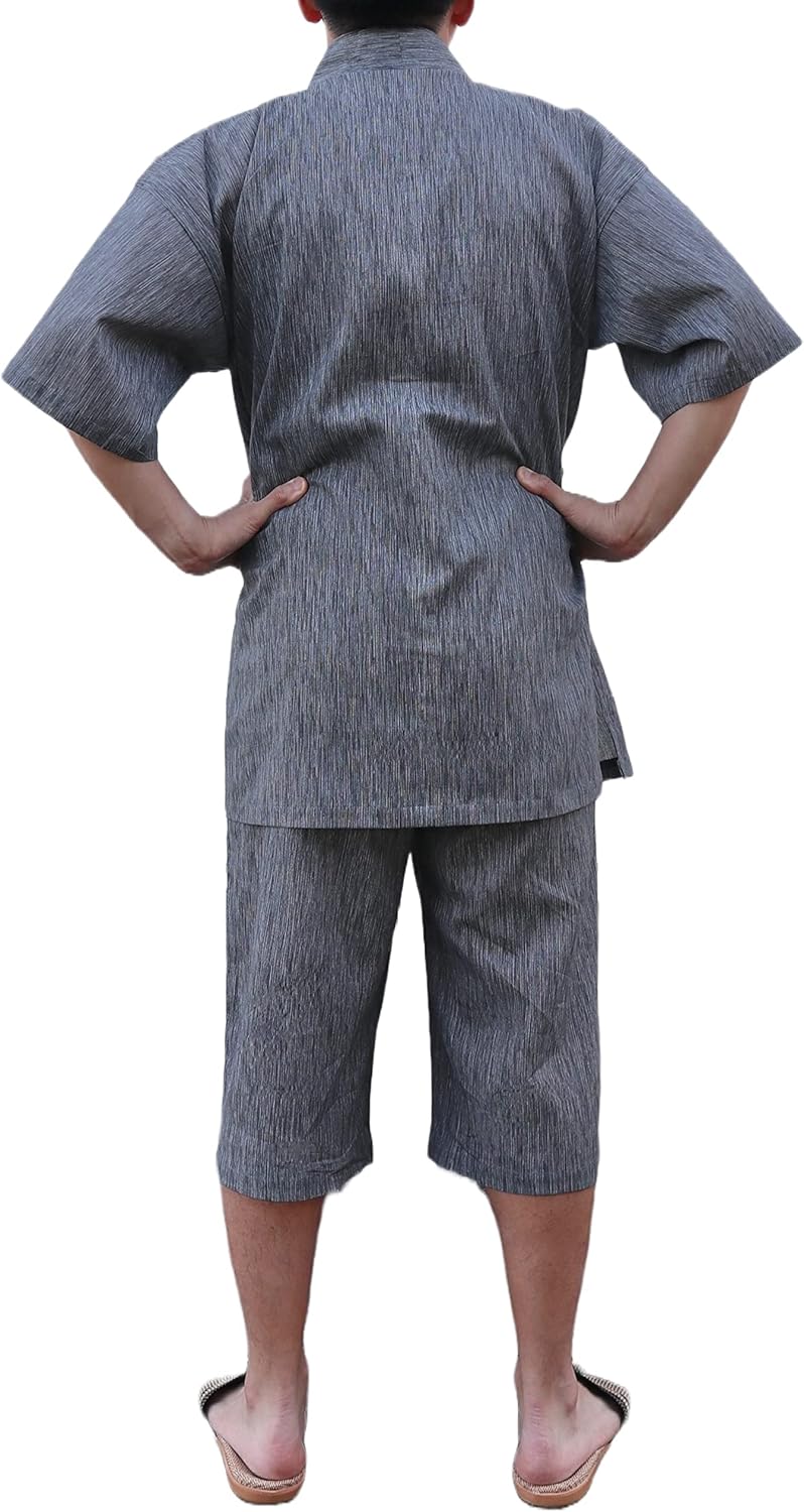 Japan Cool Jinbei Yukata Men's Half-Sleeved Japan Cotton top and Bottom
