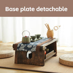 Elegant Japanese Floor Table, Meditation Table with Folding Legs, Smooth Surface, Versatile, Lightweight Paulownia Wood