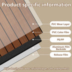 WADILE PVC Wood Grain Panels for Wall, 15.7 in X 17.1 ft Burlywood Soundproof Wall Panels for Wall Paneling Peel and Stick Wall Panels, 3D Wall Panels for Interior Decor, Cover 22.4 Sqft