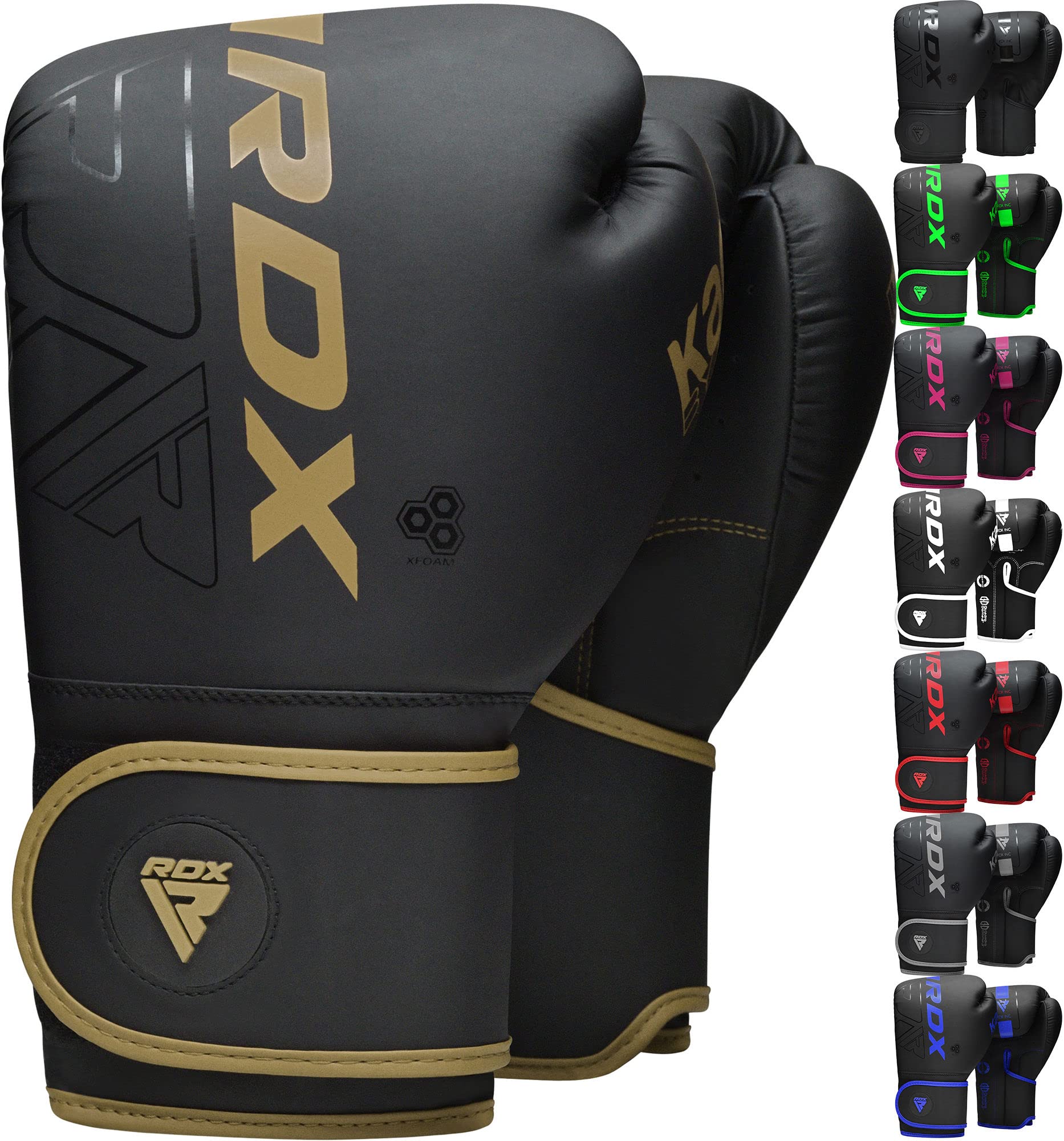 RDX Kids Boxing Gloves Sparring and Muay Thai Maya Hide Leather, Kara Patent Pending Junior Training Mitt for Kickboxing, Punching Bag, Focus Pads, MMA, Thai Pad, Double End Ball Punching Gloves
