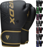 RDX Kids Boxing Gloves Sparring and Muay Thai Maya Hide Leather, Kara Patent Pending Junior Training Mitt for Kickboxing, Punching Bag, Focus Pads, MMA, Thai Pad, Double End Ball Punching Gloves