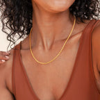 Colar Corrente Italiana Sólida Jewlpire em Ouro 18k para Mulheres, Corrente Corda de 2mm Corrente de Ouro para Mulheres Brilhante, Confortável e Resistente Colares de Corrente Femininos 18 Polegadas