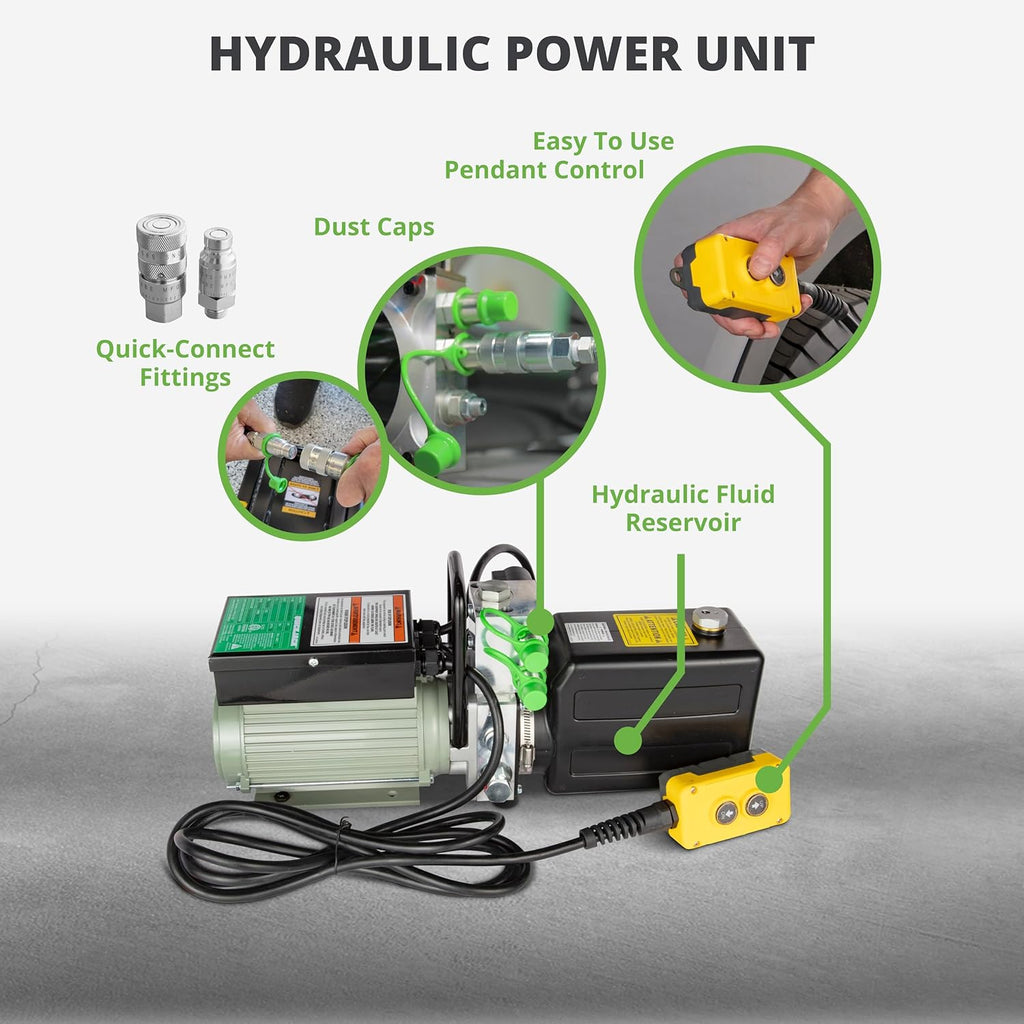 QuickJack Bundle - 8000TLX Portable Car Lift, Wall Hangers & SUV Adapters, ALI Certified, 8,000-lbs. Capacity, 110V Power Unit, Car Lift for Garage, Shop, & Mechanic