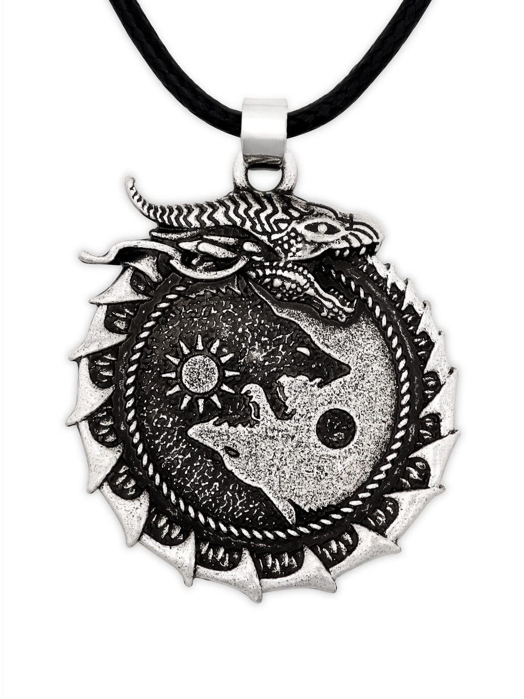 HAQUIL Viking Necklace, Skoll Hati Wolf Pendant, Viking Jewelry Gift for Men and Women