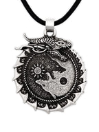 HAQUIL Viking Necklace, Skoll Hati Wolf Pendant, Viking Jewelry Gift for Men and Women