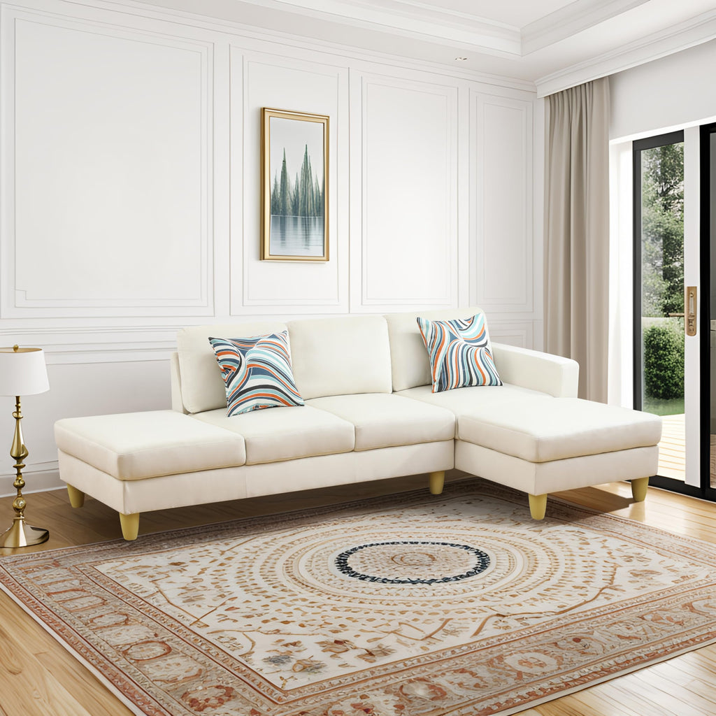 Ball & Cast Calico 4-Piece Couch Living Room Couch Set with Sofa and Loveseat,Modular L Shaped Sectional Couches w/Free Combination and Wood Frame,Furniture for Apartment,Studio,Office,Pale Green