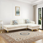 Ball & Cast Calico 4-Piece Couch Living Room Couch Set with Sofa and Loveseat,Modular L Shaped Sectional Couches w/Free Combination and Wood Frame,Furniture for Apartment,Studio,Office,Pale Green