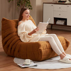 Bean Bag Chairs for Adults Giant Bean Bag Chair Memory Foam BeanBag Chair Big Bean Bag Sofa with Filler Faux Fur Fireside Beanbags Lazy Sofa for Living Room Bedroom Dorm Office (Brown Teddy)