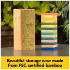 Classiques Pleins de Conscience, Tour d'Empilage de Blocs en Bois Durable, Jeu de Fête en Bambou pour Adultes et Enfants de 8 ans et plus