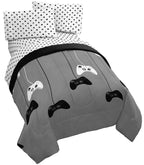 Jay franco Monster Jam MJ Life 4 Piece Twin Bed Set-Includes Reversible Comforter&Sheet Set-Bedding Features Grave Digger, Max-D, Megalodon-Super Soft Microfiber-(Official Monster Jam Product)