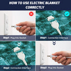 Manta Elétrica Aquecida OCTROT - Manta de Aquecimento em Sherpa de Lã para Sofá, Manta de Aquecimento de Pelo Sintético para Colo com Temporizador de 5 Posições e 10 Níveis de Aquecimento, Certificação ETL&FCC, para Adultos