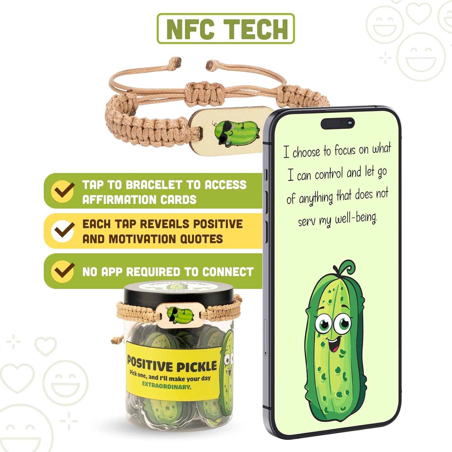 60 Positive Pickle Cards, Affirmation Cards For Women, Mom and Teens, Pickle Gifts, Inspirational Gifts For Women, Mom Gifts, Mothers Day Gifts for Mom from Daughter Son, Teen Girl Gifts Trendy Stuff