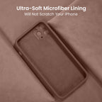 FireNova Designed for iPhone 13 Pro Max Case, Silicone [Camera Protection] Phone Case with [2 Screen Protectors], Soft Anti-Scratch Microfiber Lining Inside, 6.7 inch, Light Brown