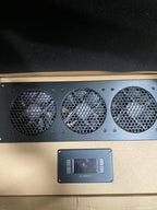 AC Infinity AIRPLATE T9, Quiet Cooling Fan System 18" with Thermostat Control, for Home Theater AV Cabinets