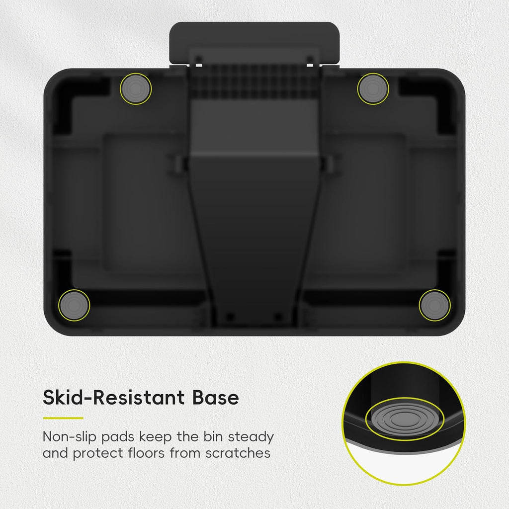 EKO EcoCasa II 36L+24L Dual Trash Can with Recycle Bin, Stainless Steel Garbage Can with Lid, Deodorizer Compartment, Odor-Proof and Fingerprint Resistant