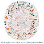 ست ملحفه کودکان یونیکورن صورتی JSD، سایز تویین، ۳ تکه، ملحفه‌های رختخواب میکروفایبر چاپ شده با طرح رنگین کمان برای دختران، جیب عمیق