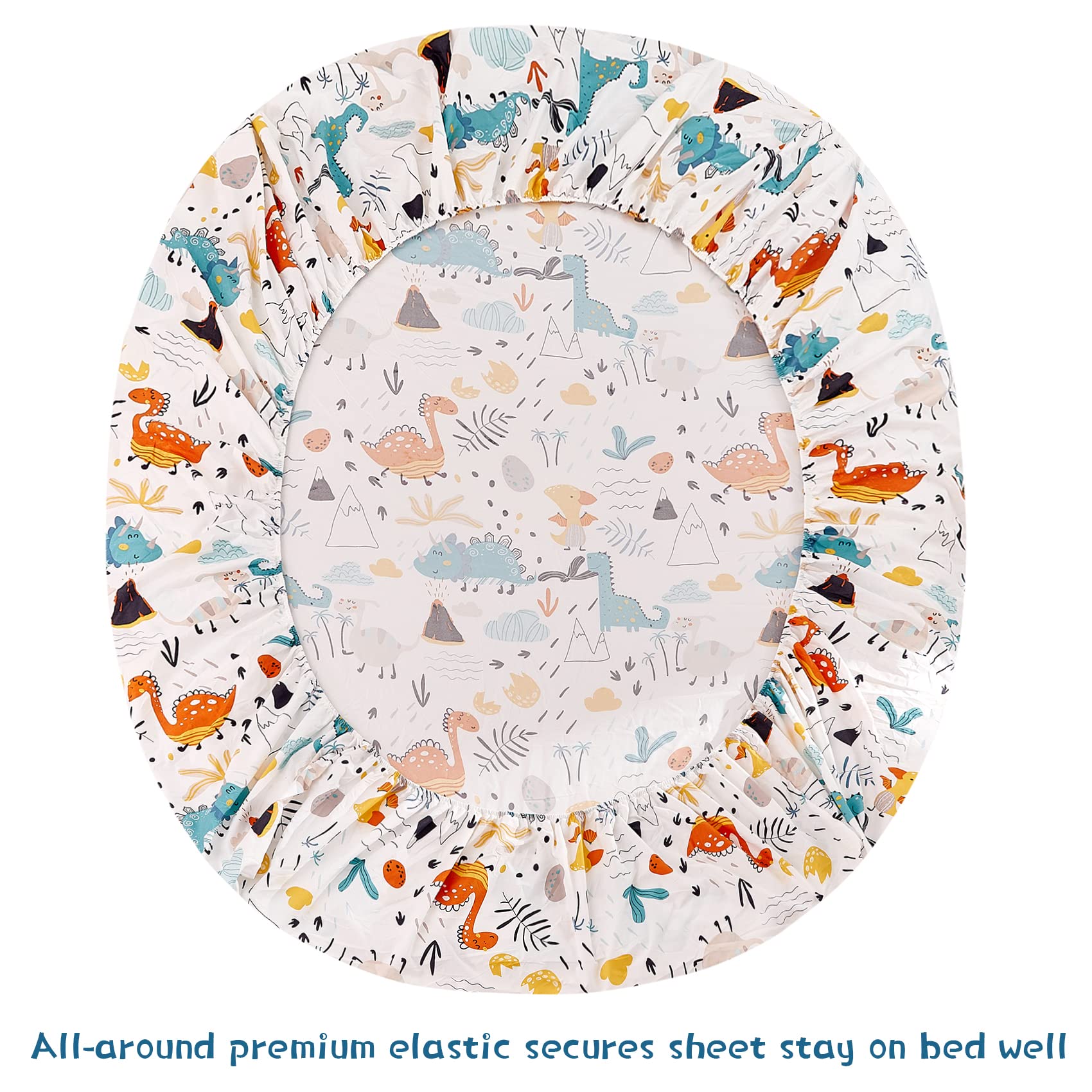 ست ملحفه کودکان یونیکورن صورتی JSD، سایز تویین، ۳ تکه، ملحفه‌های رختخواب میکروفایبر چاپ شده با طرح رنگین کمان برای دختران، جیب عمیق