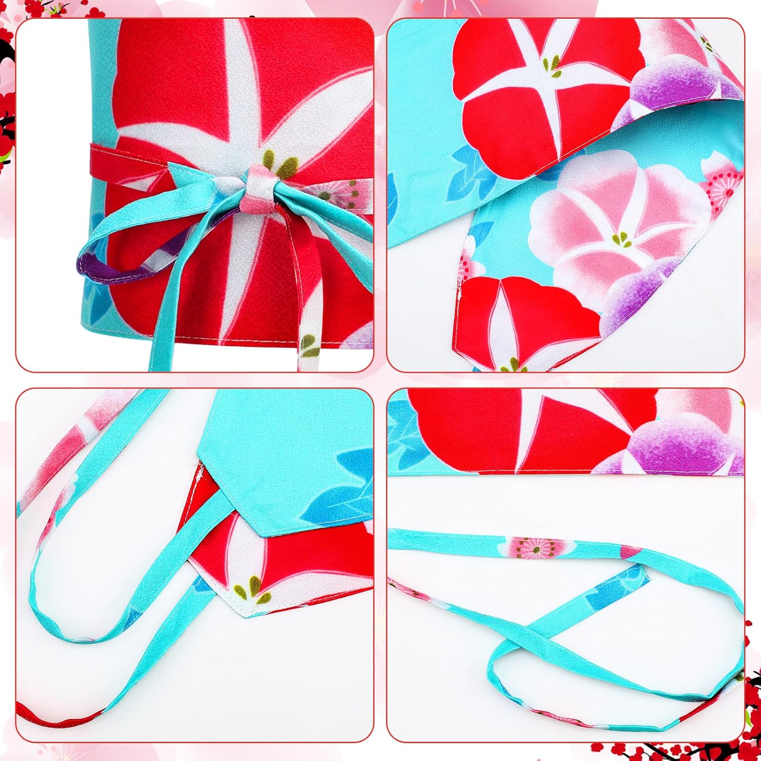 Handepo 3 Pcs Women's Japanese Kimono Robe Obi Belt Kimono Robe Wide Waistband for Japanese Style Robe Accessories