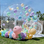 Aufblasbares Bubble-Haus für Kinder, 13 Fuß klarer aufblasbarer Ballon-Dom mit 6,5 Fuß langem Tunnel, Outdoor transparentes Bubble-Zelt aus PVC in Gewerbequalität mit 950W Gebläse & 600W Luftpumpe für Party, Garten