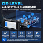 XTOOL D6S OBD2 Scanner Diagnostic Tool, 2025 Car Scanner with 30 Resets, All System Scan Tool with FCA & CAN FD, ABS Bleed, Gearbox Match, Crank Sensor Relearn, Lifetime Update, Upgraded of D5S