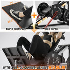 Mikolo Leg Press Hack Squat Machine, 30-Degree Compact Leg Press Machine for Home Gym, Hack Squat Machine with Removable Shoulder Pad, Lower Body Workout Equipment ( Combo Machine)