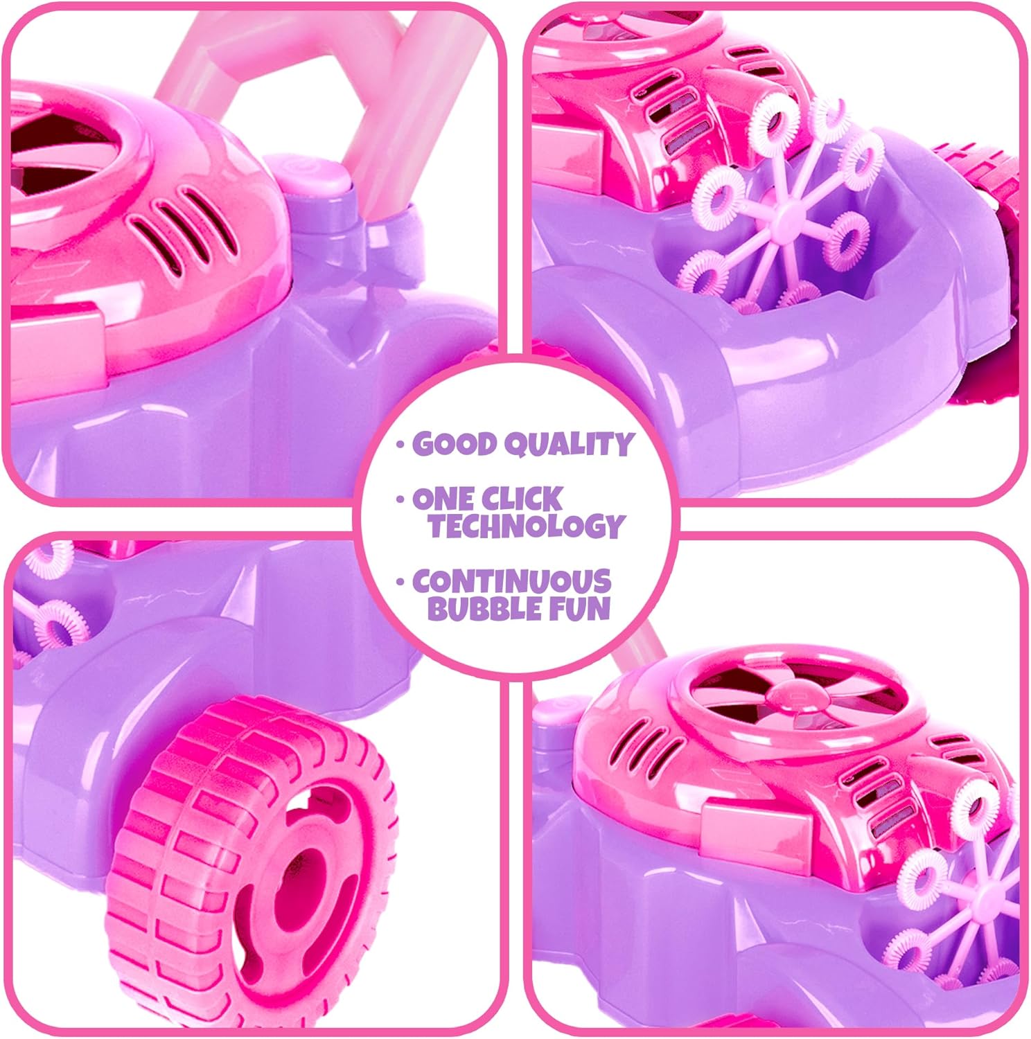 ArtCreativity Bubble Lawn Mower for Toddlers, Kids Bubble Machine for 2-Year-Old Girl Gifts, Easter Basket Stuffers for Kids, Push Toys for Toddlers Age 2 3+ Birthday Easter Gifts for Preschool Girls
