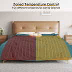 Couverture chauffante électrique DUODUO 72"x84" en polaire corail chaude avec 4 réglages de chaleur et arrêt automatique de 10 heures Protection contre la surchauffe - Gris 
