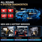 LAUNCH CRP123 V2.0 OBD2 Scanner-2025 New Model Engine/ABS/SRS/Transmission Diagnostic Scan Tool SRS Airbag Code Reader,3 Reset Oil Service/Throttle Relearn/SAS Reset,Lifetime Free Update