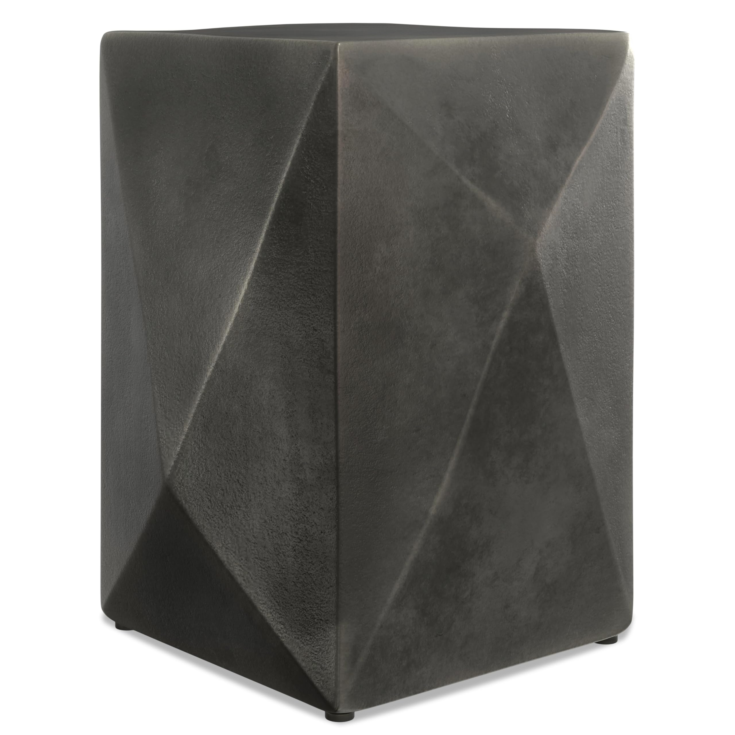 SIMPLIHOME Whitney Industrial 17 inch Wide Metal Storage Accent Side Table in Antique Bronze, Fully Assembled for the Living Room and Bedroom