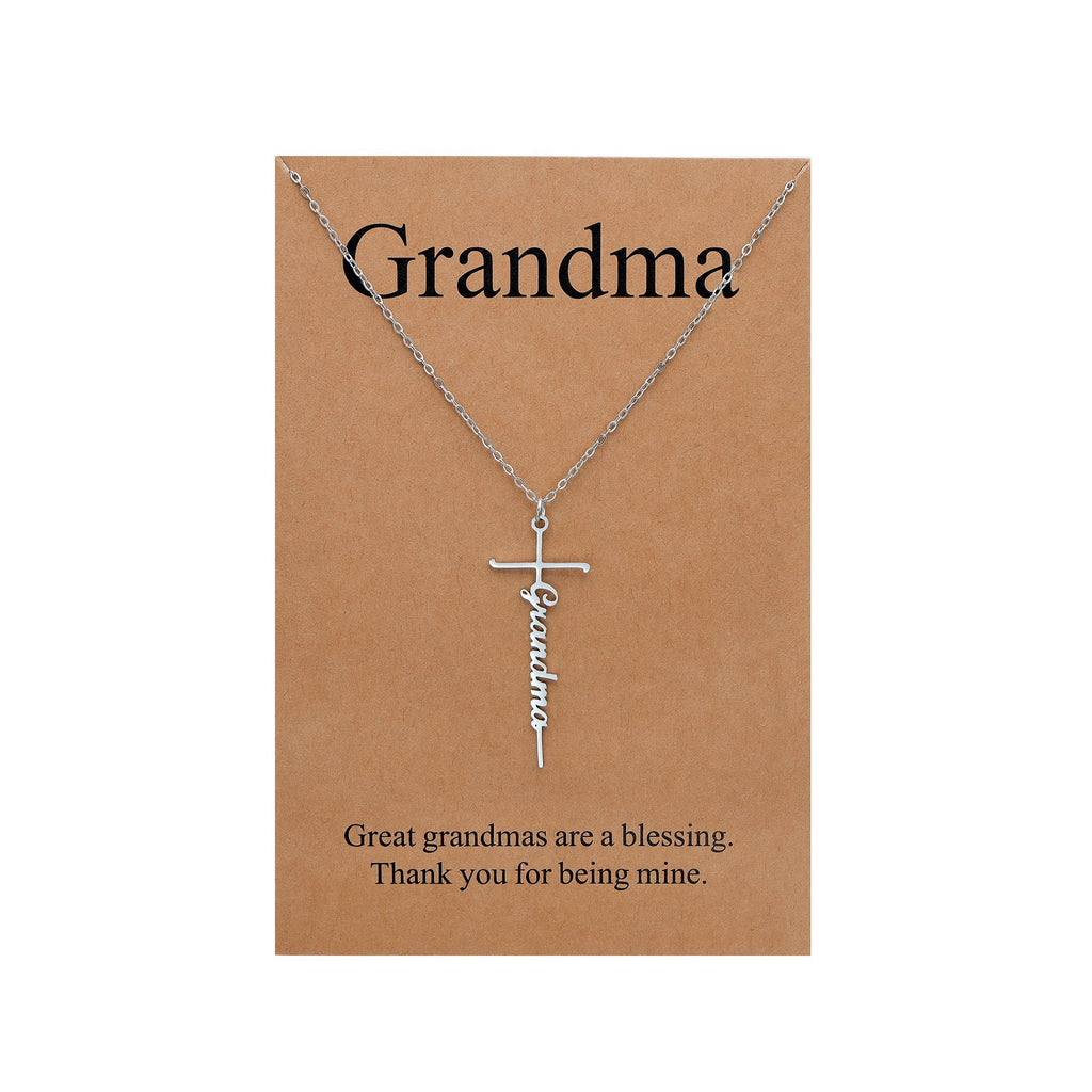 Lcherry Faith Cross Pendant Necklace for Women Religious Christian Jewelry Mother's Day Gifts for Women