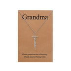 Lcherry Faith Cross Pendant Necklace for Women Religious Christian Jewelry Mother's Day Gifts for Women