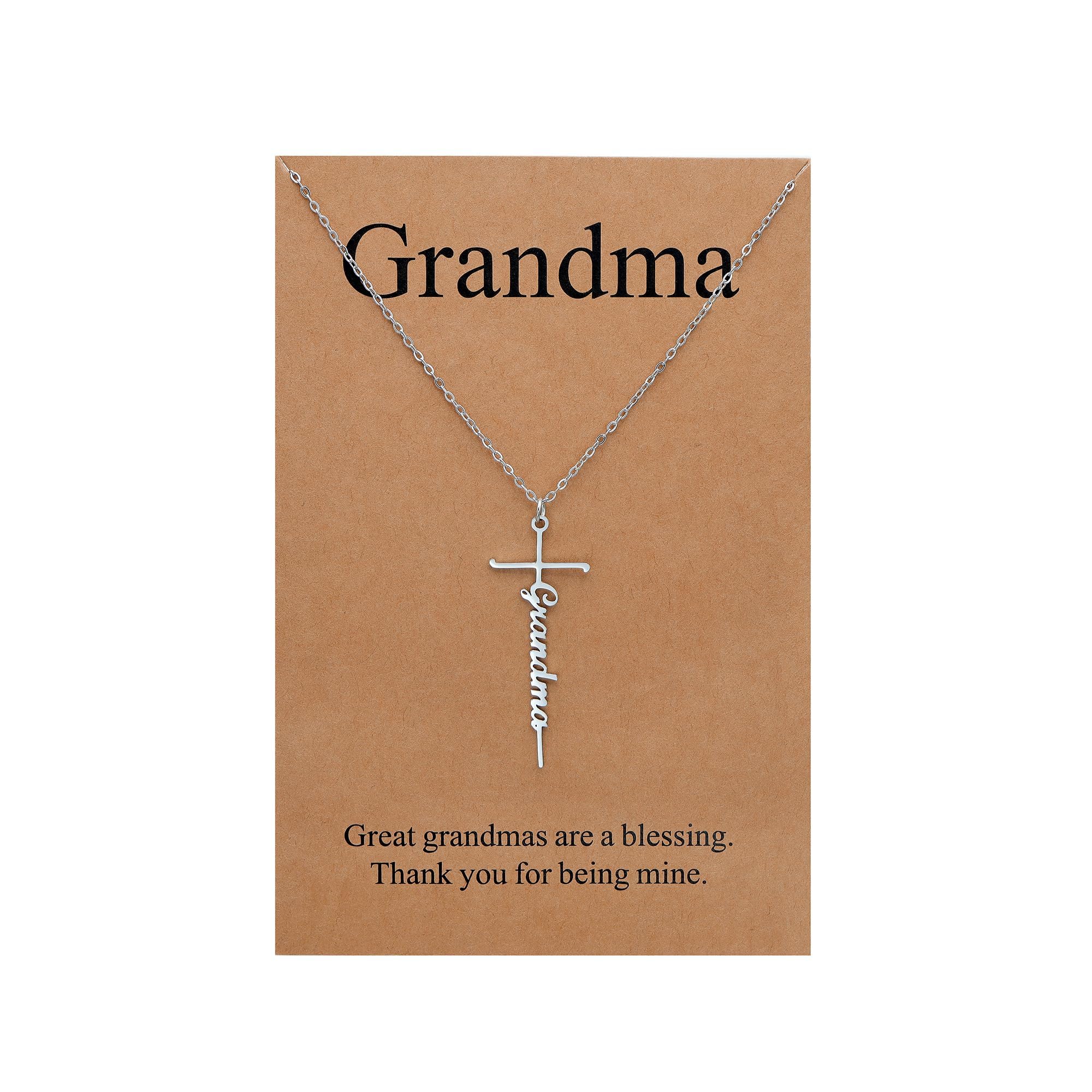 Lcherry Faith Cross Pendant Necklace for Women Religious Christian Jewelry Mother's Day Gifts for Women