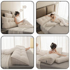 SRXBYWS Wedge Headboard Pillow King Size Headboard Pillow,Headboard Wedge Pillow with 2 Pack Neck Roll Pillow Large,Removable Cover,with Two Large Side Pockets,for Headboard Pillow/Dark Brown
