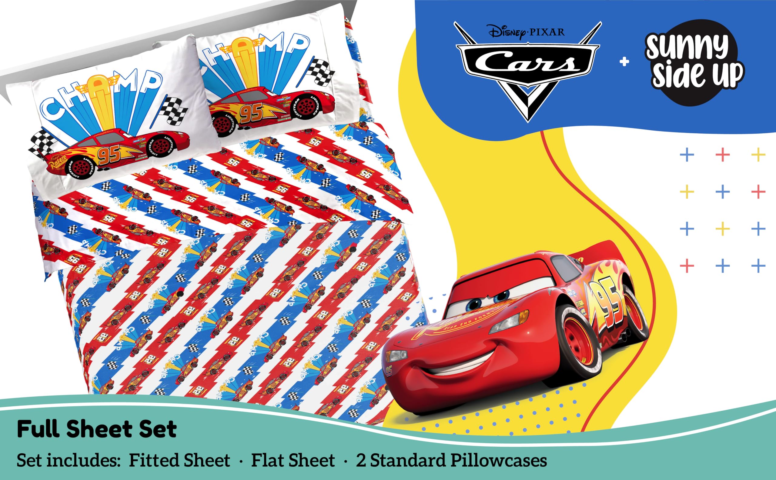 Sunny Side Up Minecraft Creeper & Animals Twin Sheet Set - 3 Piece Kids Bedding Set Includes Pillow Cover - Super Soft Microfiber Sheets