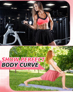 Didaey 3 stk. flydende løbeshorts til kvinder 2 i 1 butterfly-shorts med lommer, spandexfor, atletisk træning (medium, sort, grøn, rød)