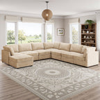 Modular Sectional Sofa,5 Pieces Sectional Couches for Living Room,L Shaped Cloud Couch Chaise Set, Black