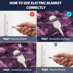 Manta Elétrica Aquecida OCTROT - Manta de Aquecimento em Sherpa de Lã para Sofá, Manta de Aquecimento de Pelo Sintético para Colo com Temporizador de 5 Posições e 10 Níveis de Aquecimento, Certificação ETL&FCC, para Adultos