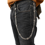 Chaîne de portefeuille PINKPIN pour motard, chaîne de poche robuste avec fermoir rond, chaînes pour hommes pour jeans, pantalons, accessoires de vêtements