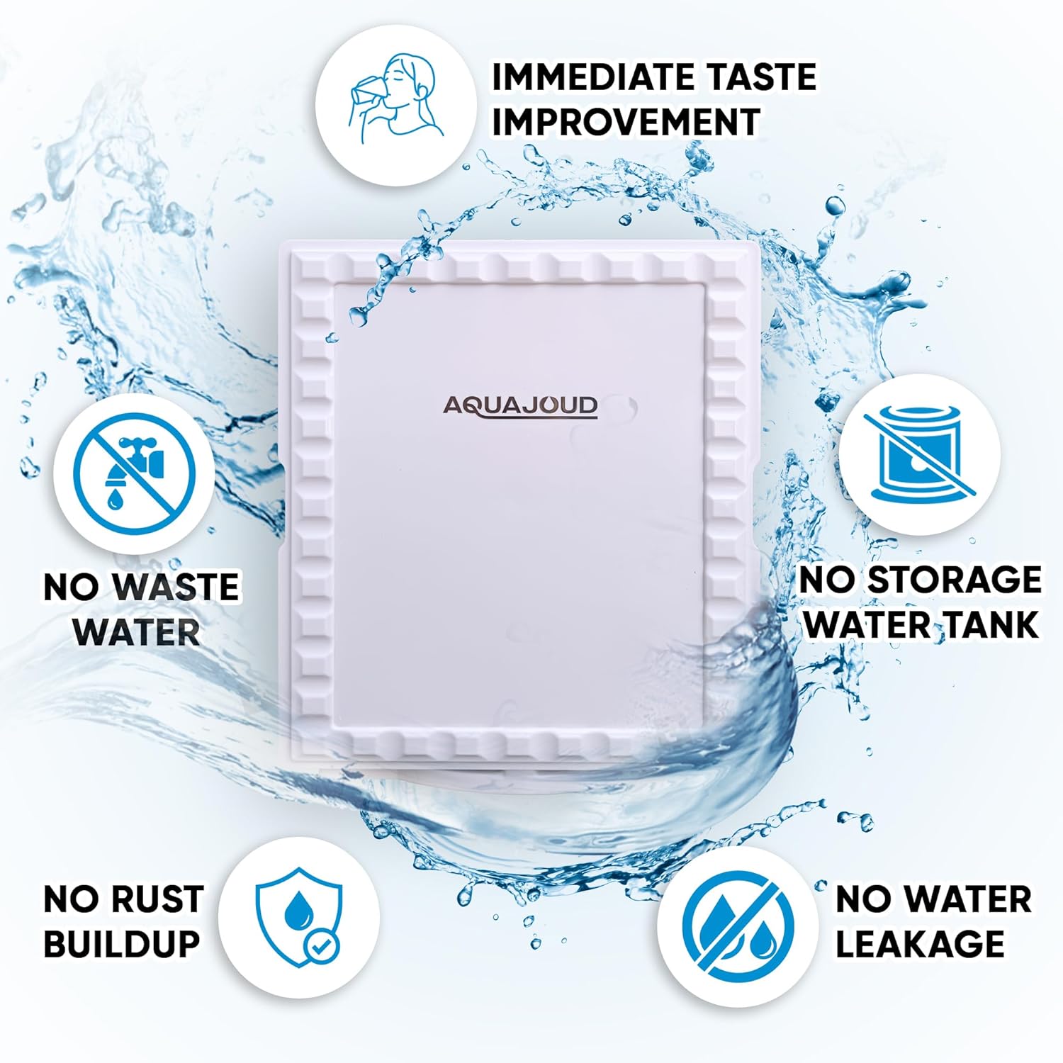 Tankless Under-Counter Water Filter System - 5-Stage Filtration Removes Odor & Chlorine, Includes Chrome Faucet - Ideal for Under Sink, Refrigerators, Coffee & Ice Makers