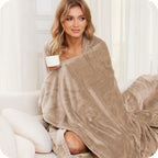 Elektrisch verwarmd deken 72" x 84" volledige maat flanellen stof met 4 verwarmingsniveaus & 10 uur automatische uitschakeling, ademend warm en wasbaar voor zacht en bed - lichtgrijs